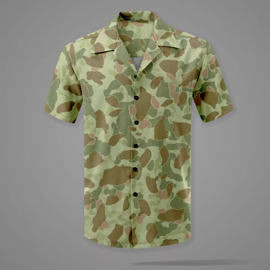 Frog Skin Jungle WWII USMC Camo Hawaiian Shirt – Made in USA (Copy)